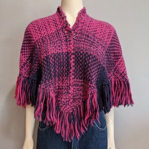 Alpaca Capelet, hand spun and woven